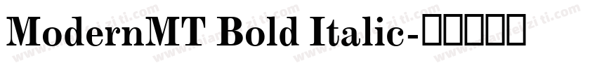 ModernMT Bold Italic字体转换